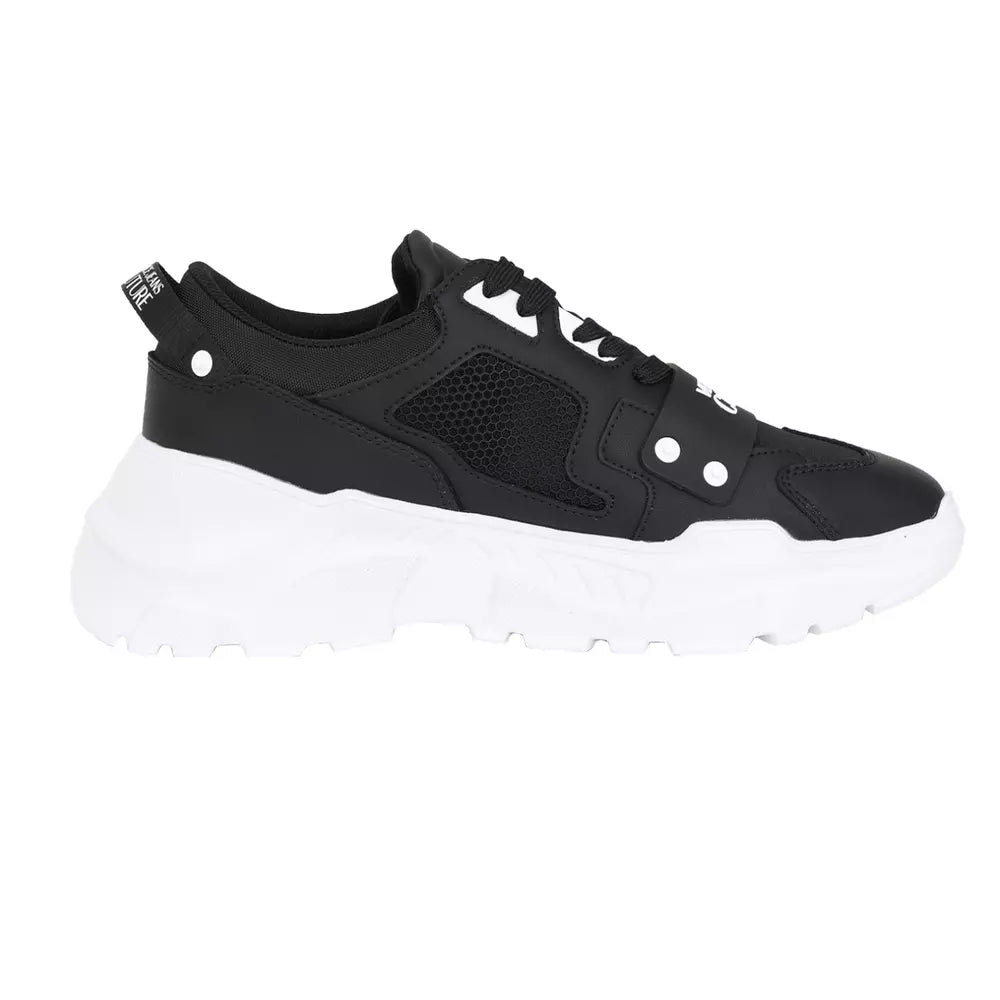 Black Nylon E Leather Sneaker