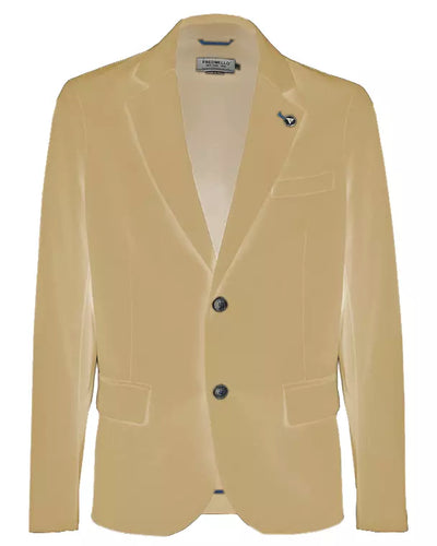 Beige Cotton Blazer