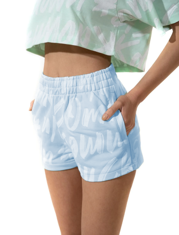 Light Blue Cotton Short