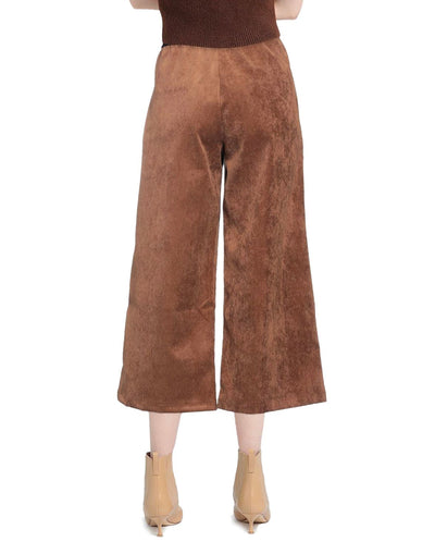 Brown Polyester Jeans & Pant