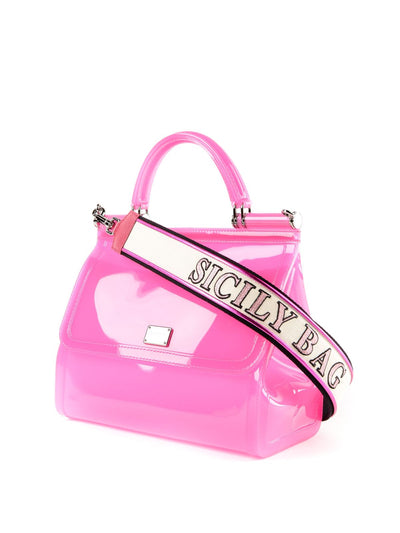 Pink Pvc Crossbody Bag