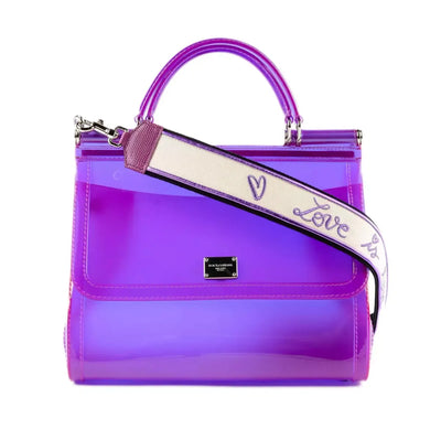 Purple Pvc Crossbody Bag