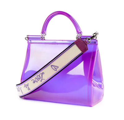 Purple Pvc Crossbody Bag