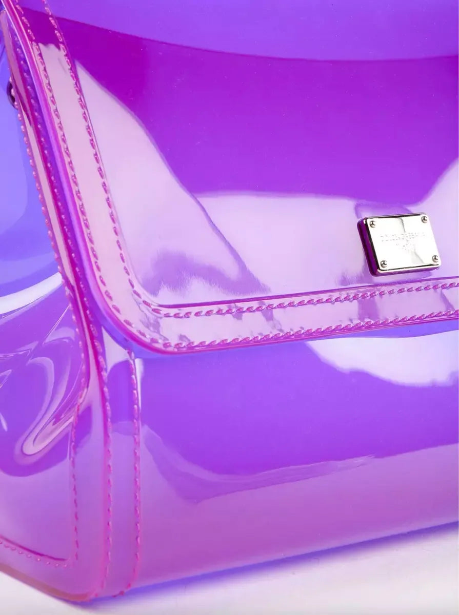 Purple Pvc Crossbody Bag