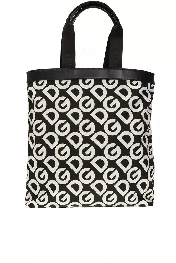 Black Nylon Tote Bag