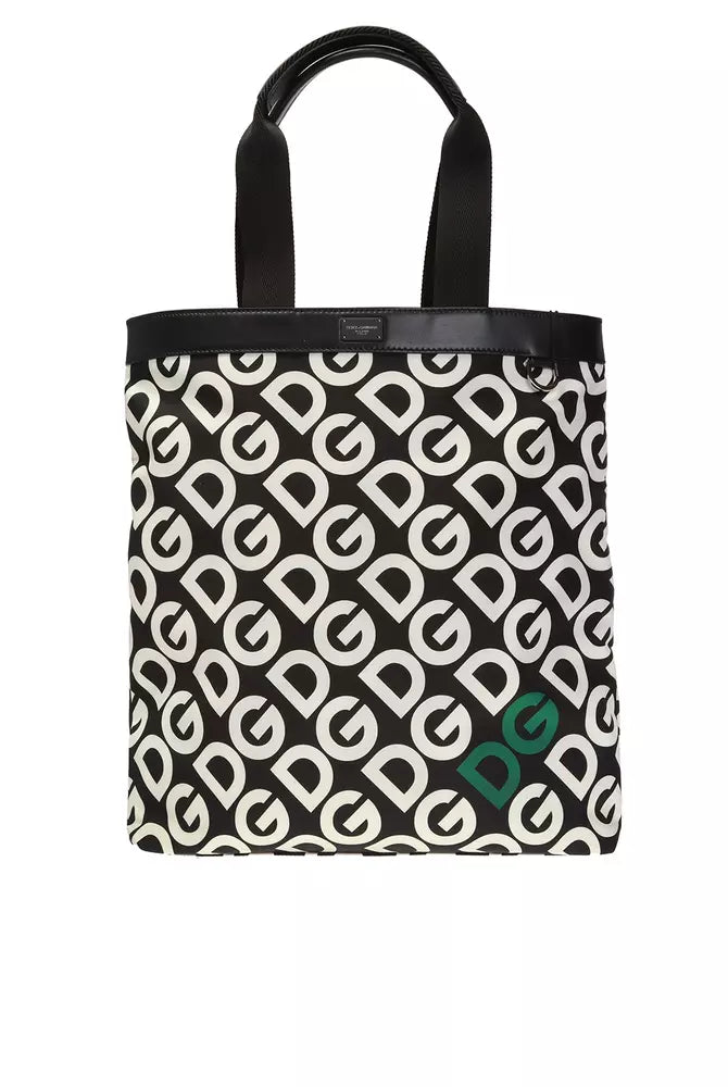 Black Nylon Tote Bag