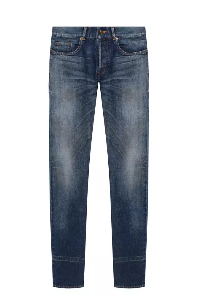 Blue Cotton Jeans & Pant