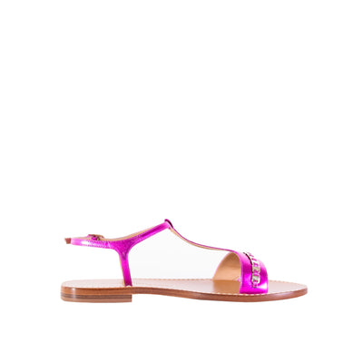 Fuchsia Leather Tremiti Sandals