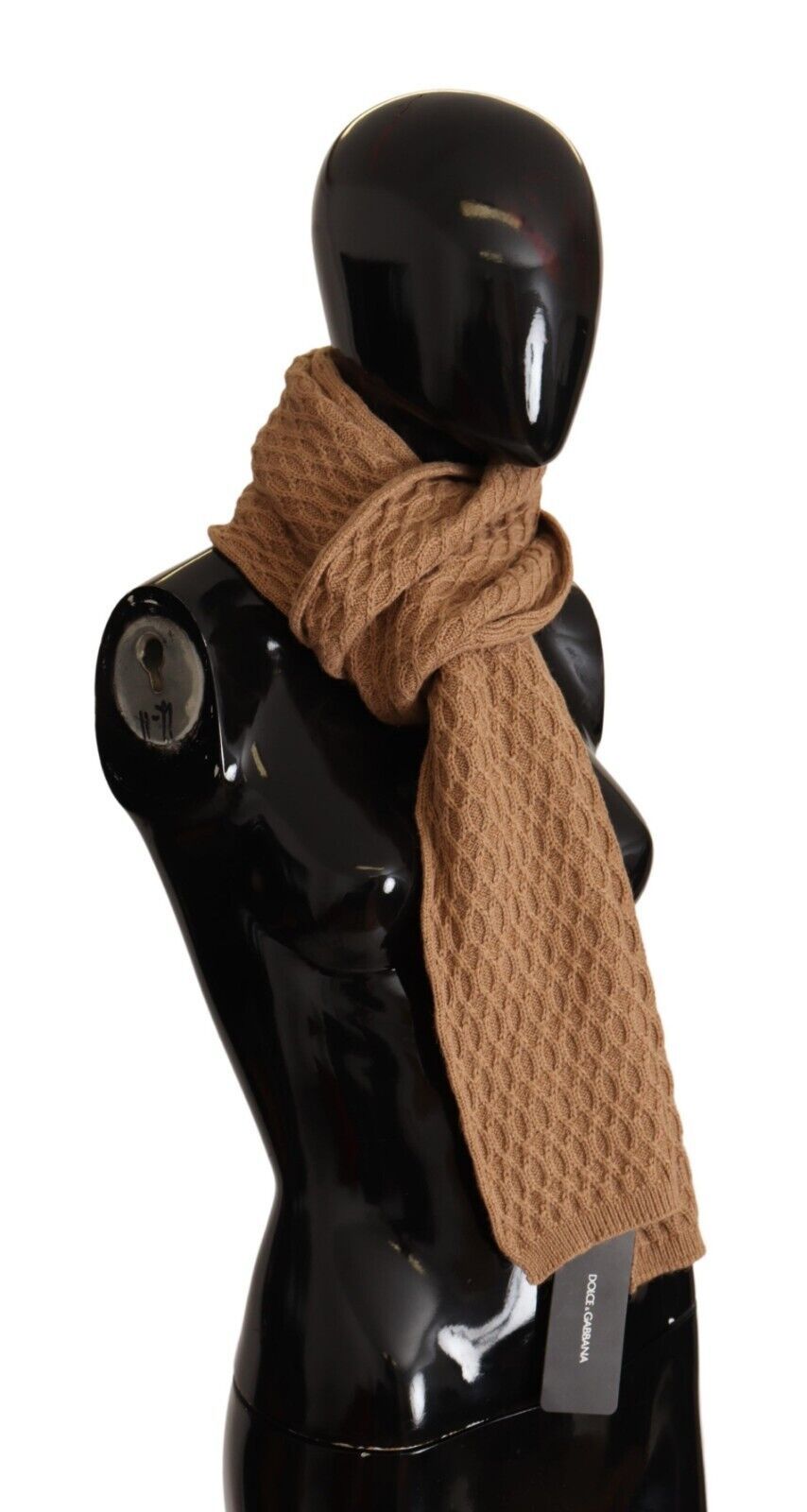 Dark Brown Wrap Shawl Knitted Camel Scarf