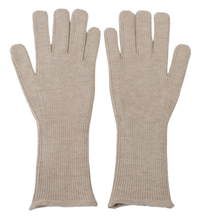 Ivory Cashmere Silk Hands Mitten Mens Gloves