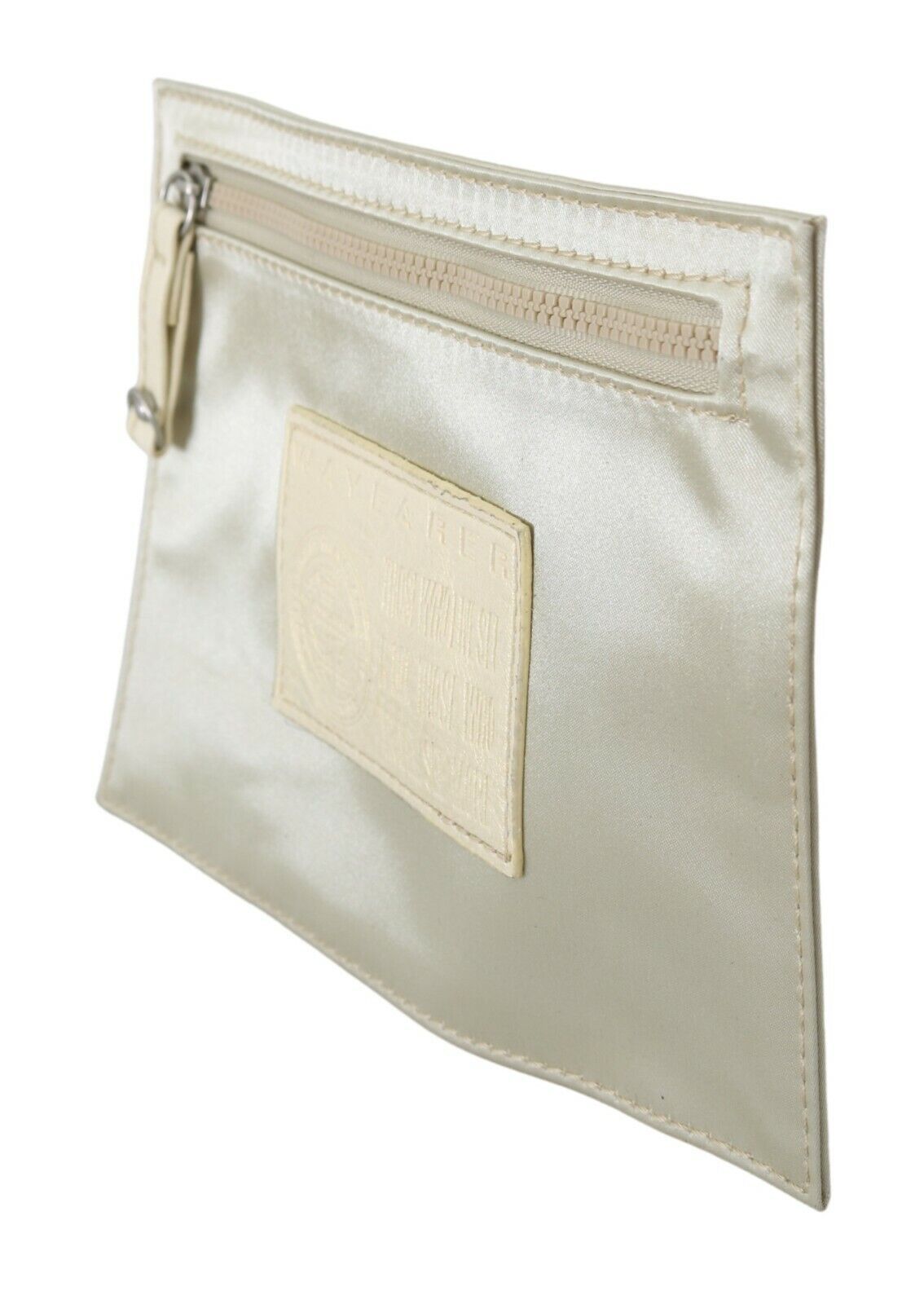 White Zippered Coin Holder Wallet