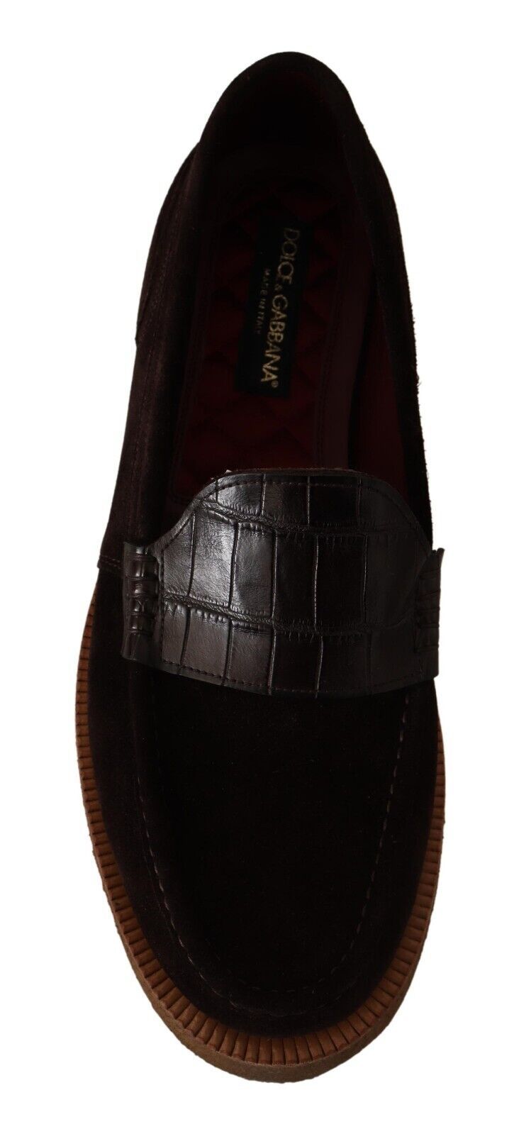 Brown Suede Leather Slip On Flats Moccasin Shoes