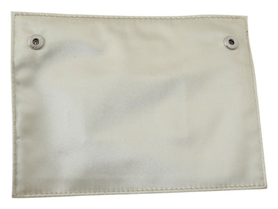 White Zippered Coin Holder Wallet