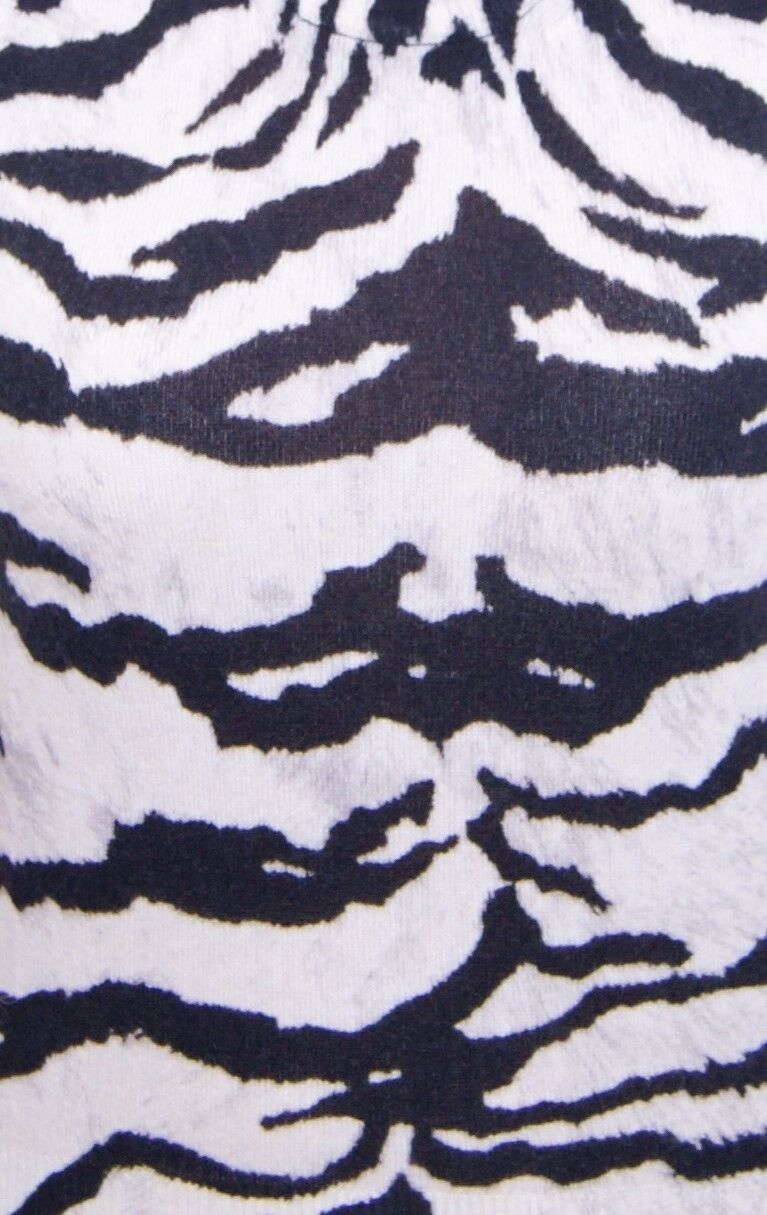 Zebra 100% Cashmere Knit Top Vest Tank Top