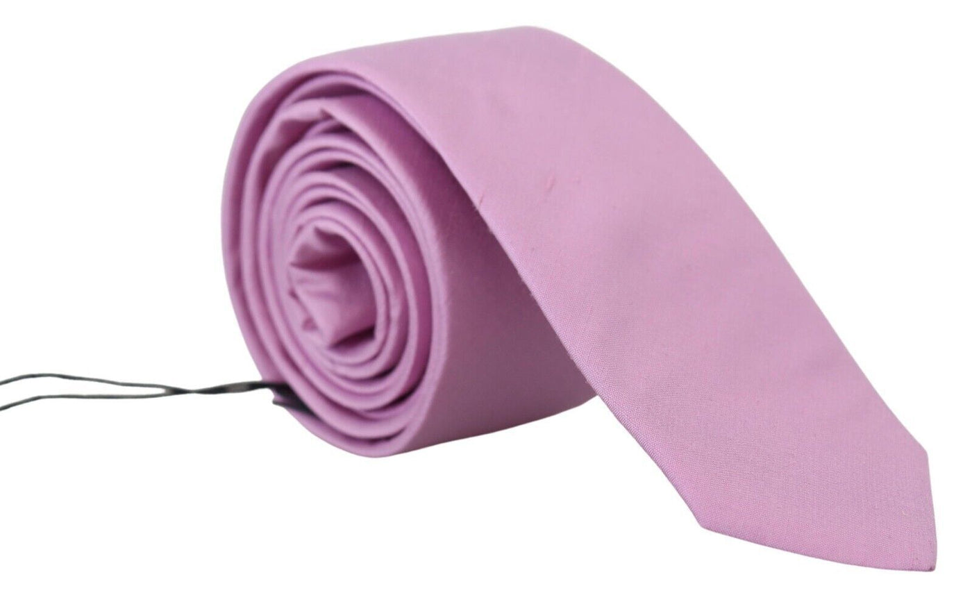 Pink Classic Men Necktie Accessory Silk Tie