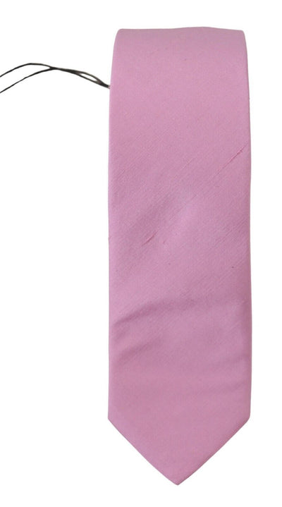 Pink Classic Men Necktie Accessory Silk Tie