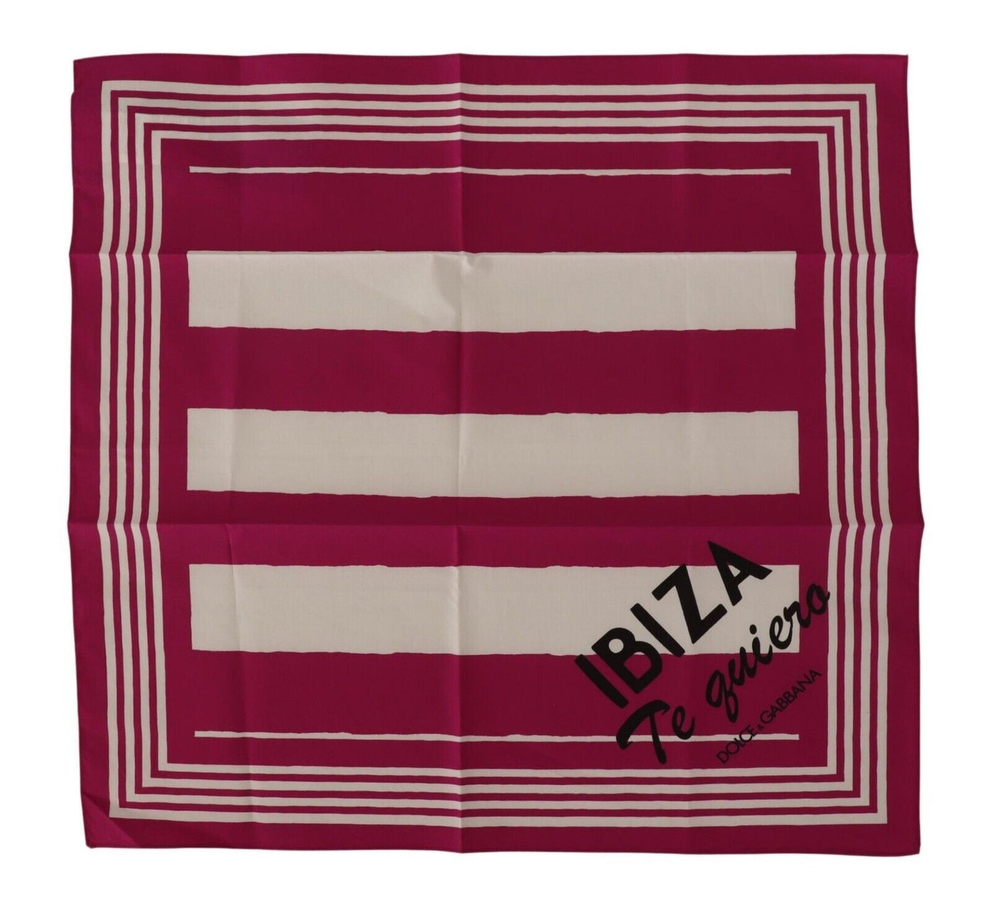 Pink White Striped Ibiza Handkerchief Scarf