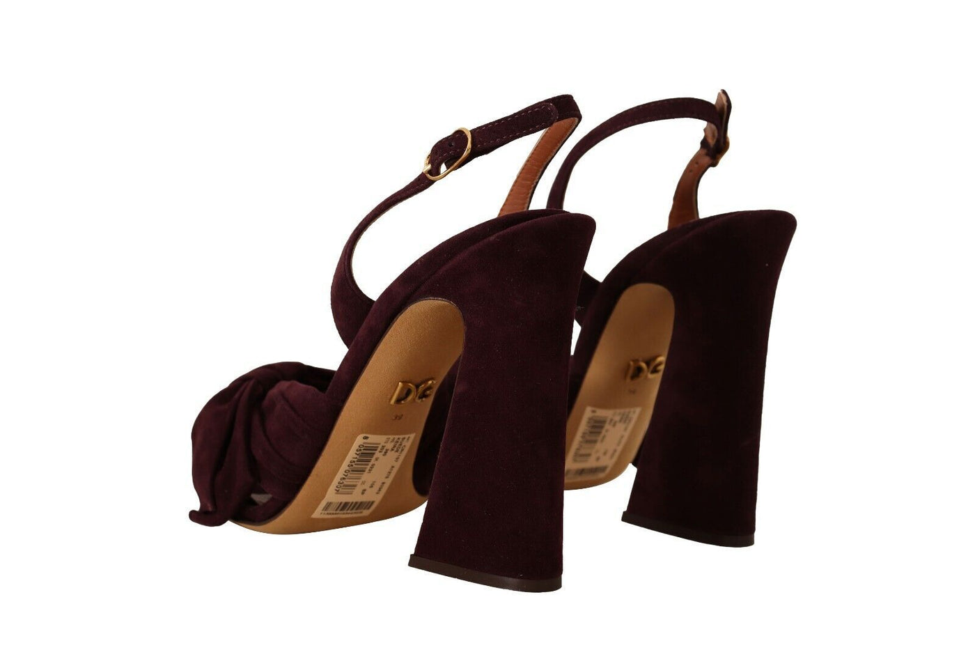 Dark Purple Suede Ankle Strap Sandals Shoes