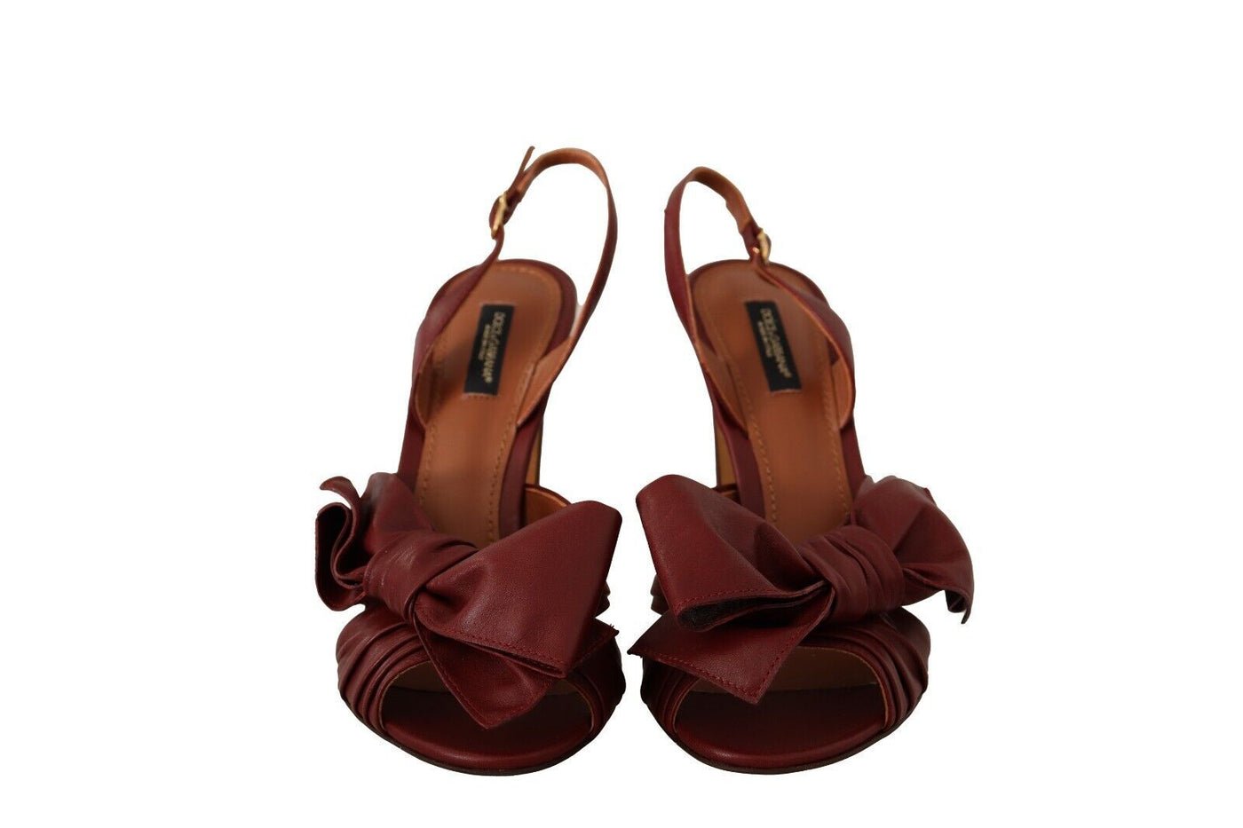 Bordeaux Leather Ankle Strap Heel Sandals Shoes