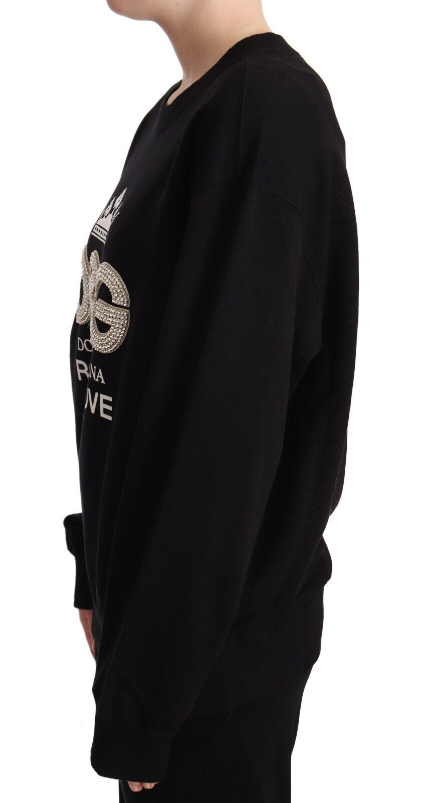 Black Crystal Logo Sweatshirt Sweater