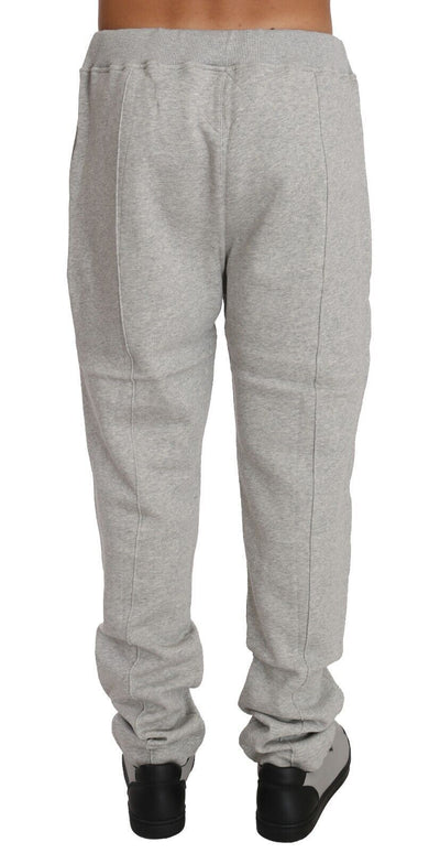 Gray Cotton Sweater Pants Set Tracksuit