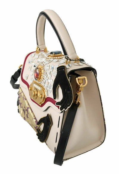 Multicolor Leather Crystal Crossbody WELCOME Purse