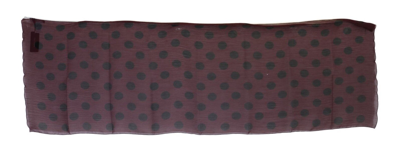 Bordeaux Polka Dot Shawl Scarf