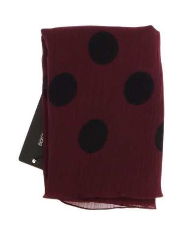 Bordeaux Polka Dot Shawl Scarf