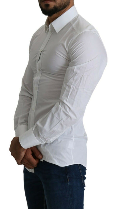 White Dress Formal Slim Cotton Shirt