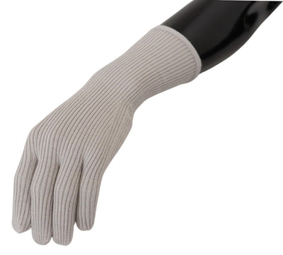 Light Gray Cashmere Hands Mitten Mens Gloves