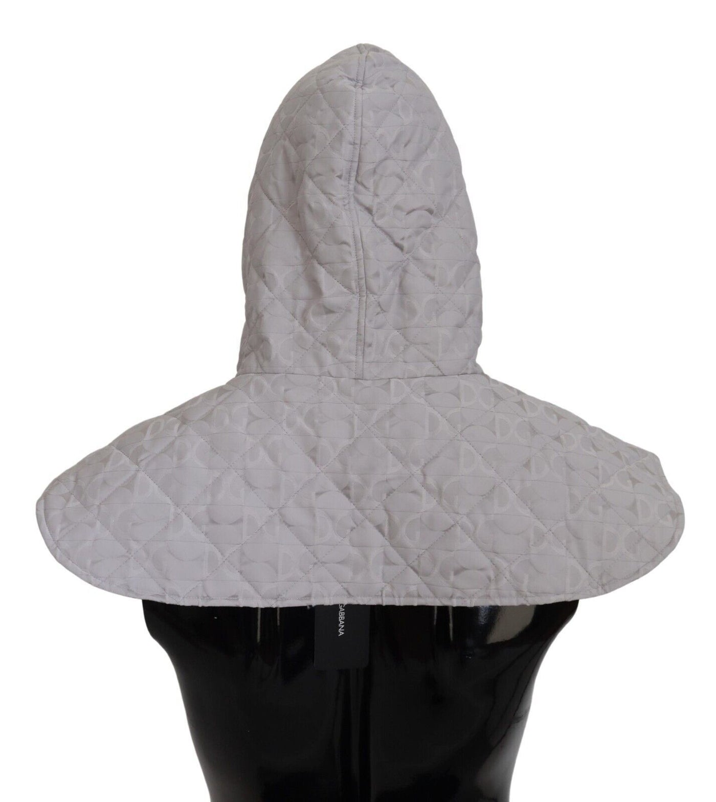 White Quilted Whole Head Wrap One Size Nylon Hat