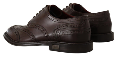 Brown Leather Oxford Wingtip Formal Derby