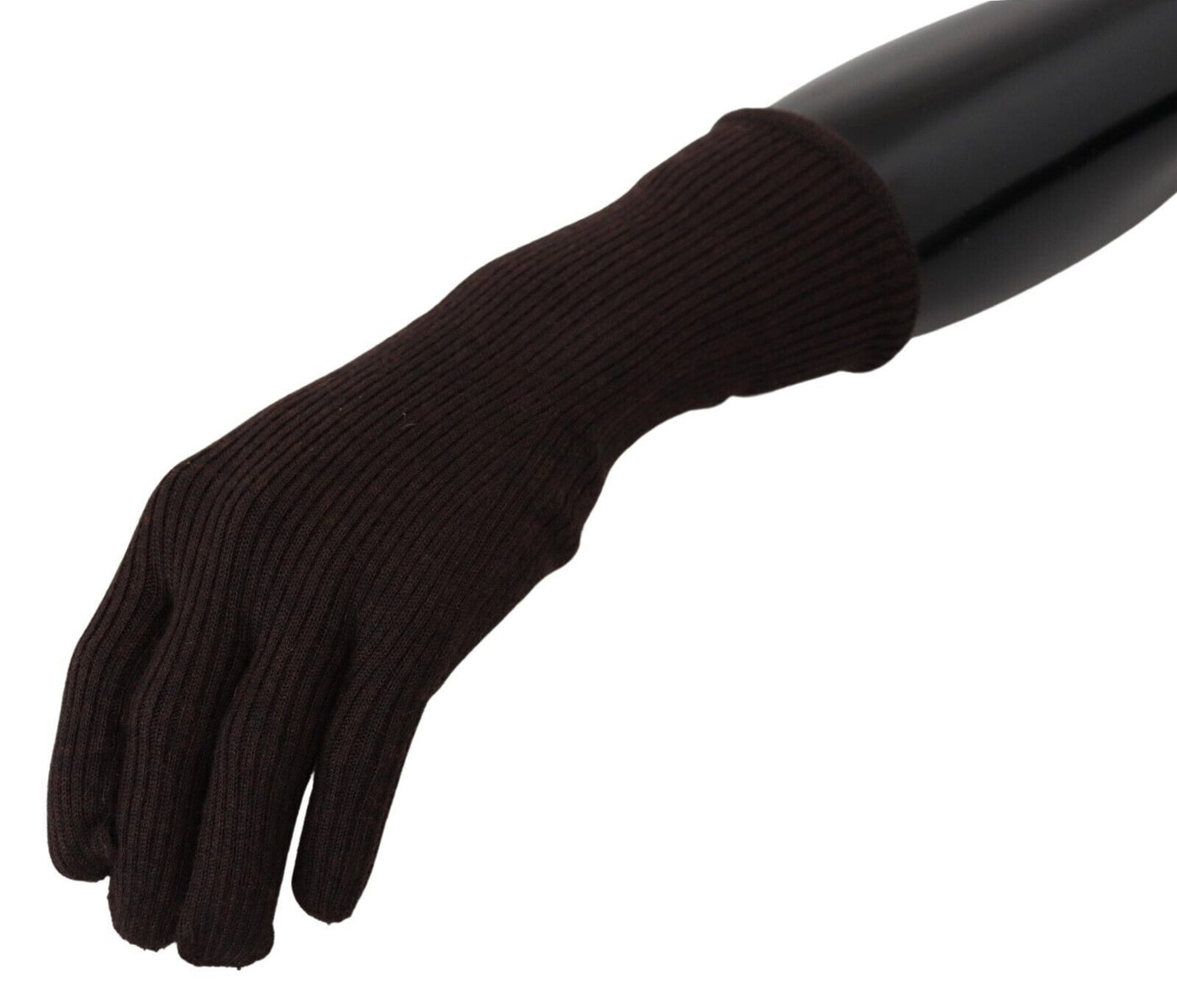 Brown Cashmere Silk Hands Mitten Mens Gloves