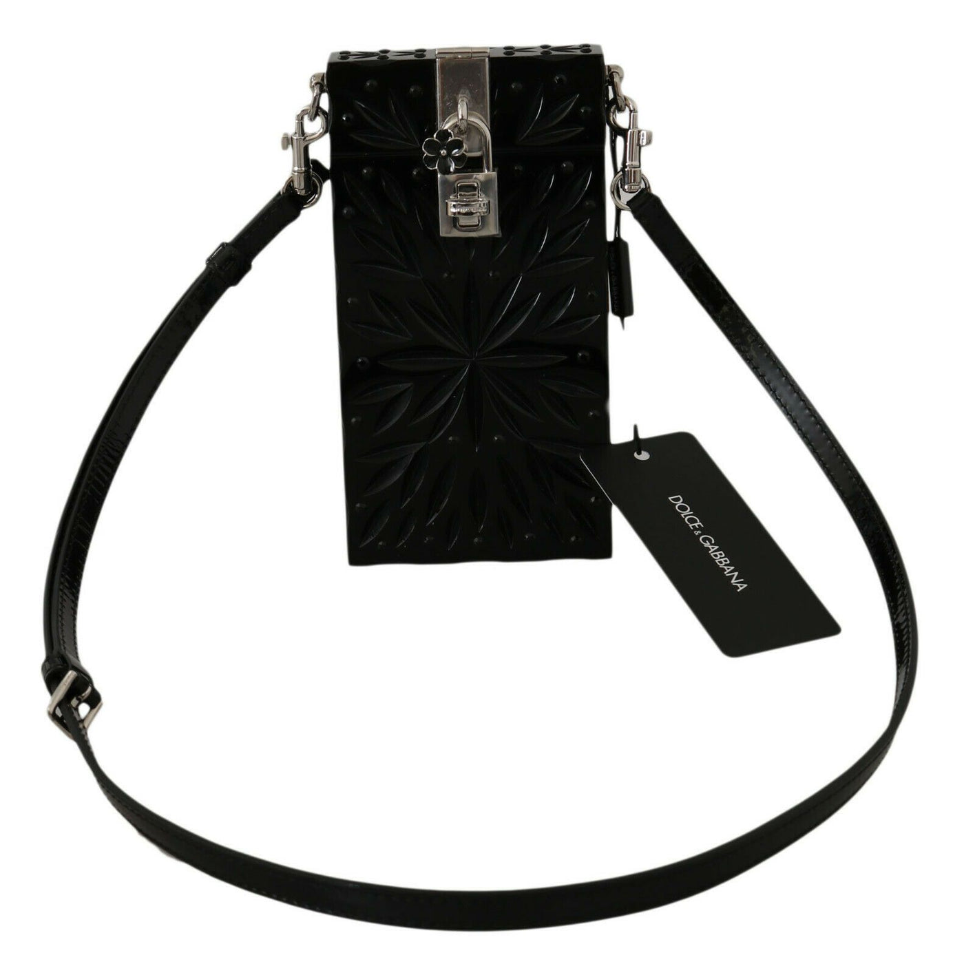 Black Crystal Plexiglass Cross Cigarette Case Holder