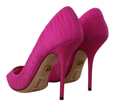 Pink Tulle Stiletto High Heels Pumps Shoes