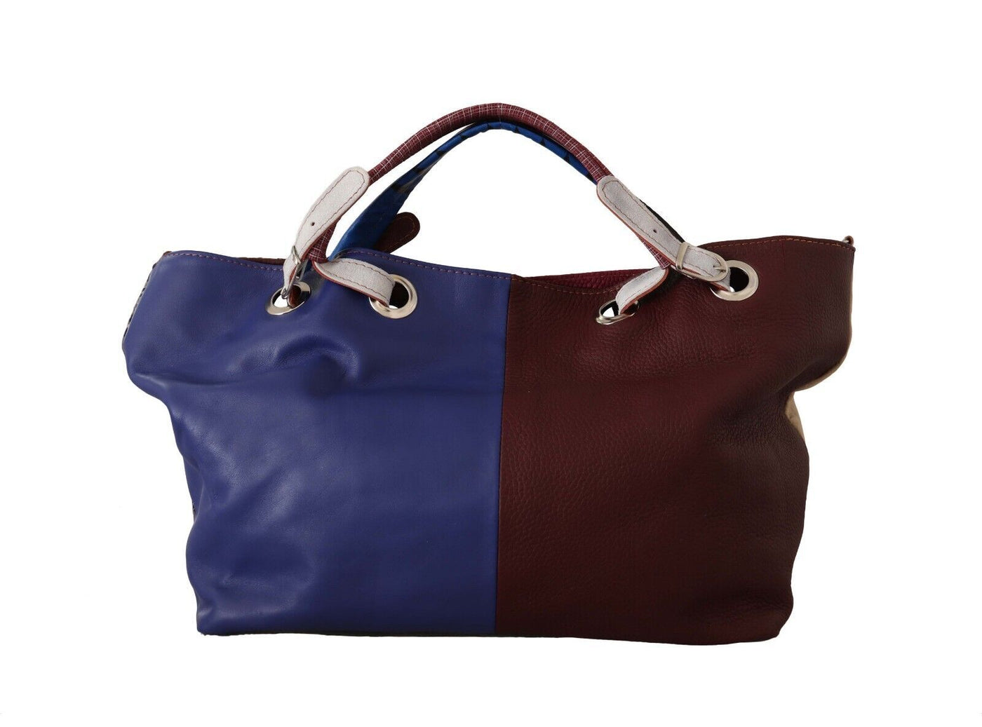 Multicolor Genuine Leather Shoulder Strap Women Tote Handbag Bag