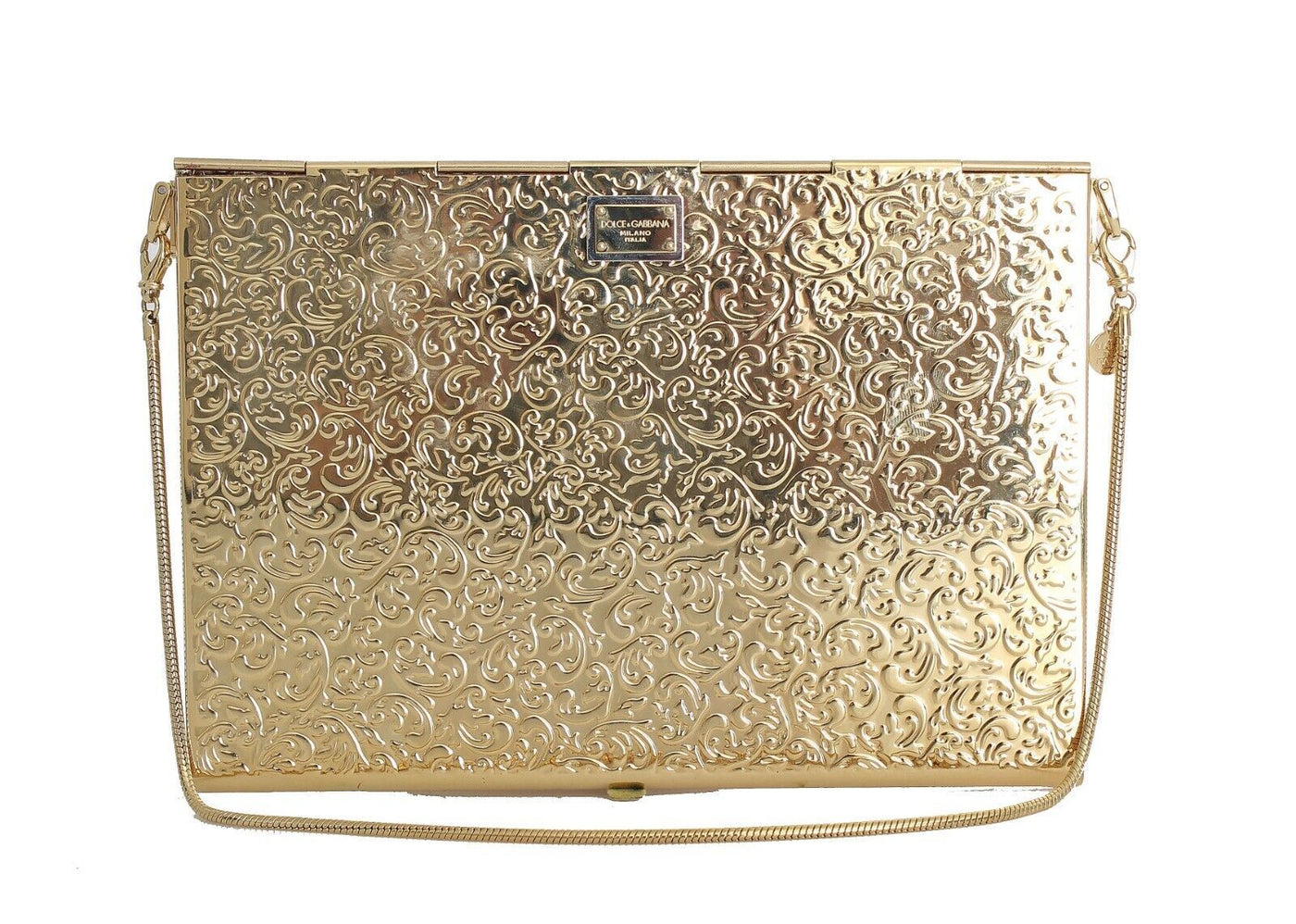 Gold Brass Crystal MAMMA Rose Evening Box Bag