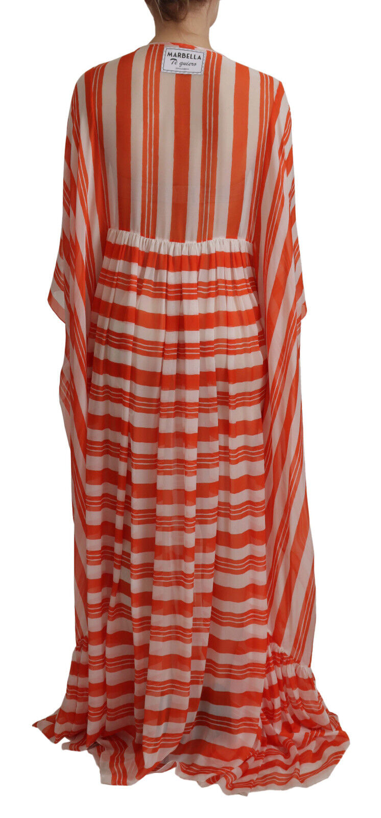 Orange Tunic Silk Kaftan Marbella Dress