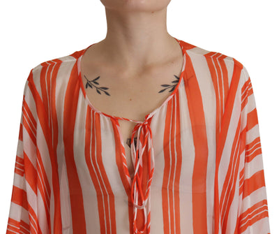 Orange Tunic Silk Kaftan Marbella Dress