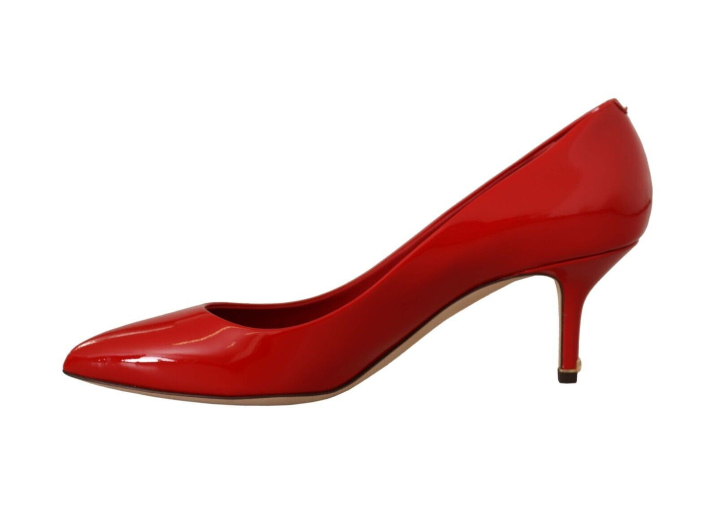 Red Kitten Heels Pumps Patent Leather Shoes