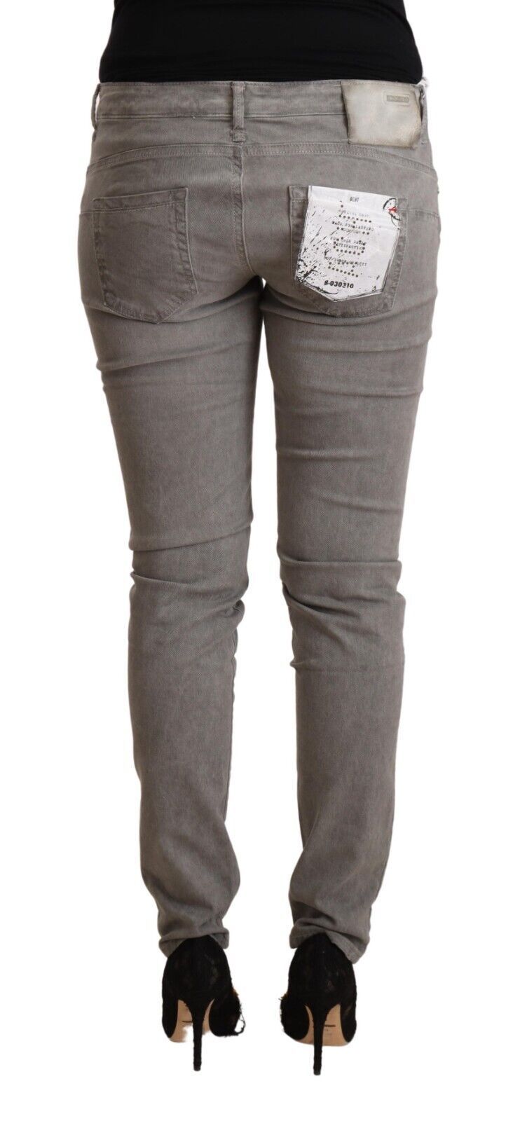 Light Gray Washed Cotton Slim Fit Denim Jeans