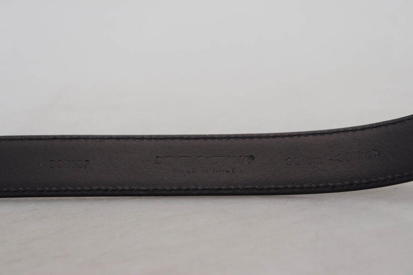 Black Leather Silver Tone Metal Buckle Belt