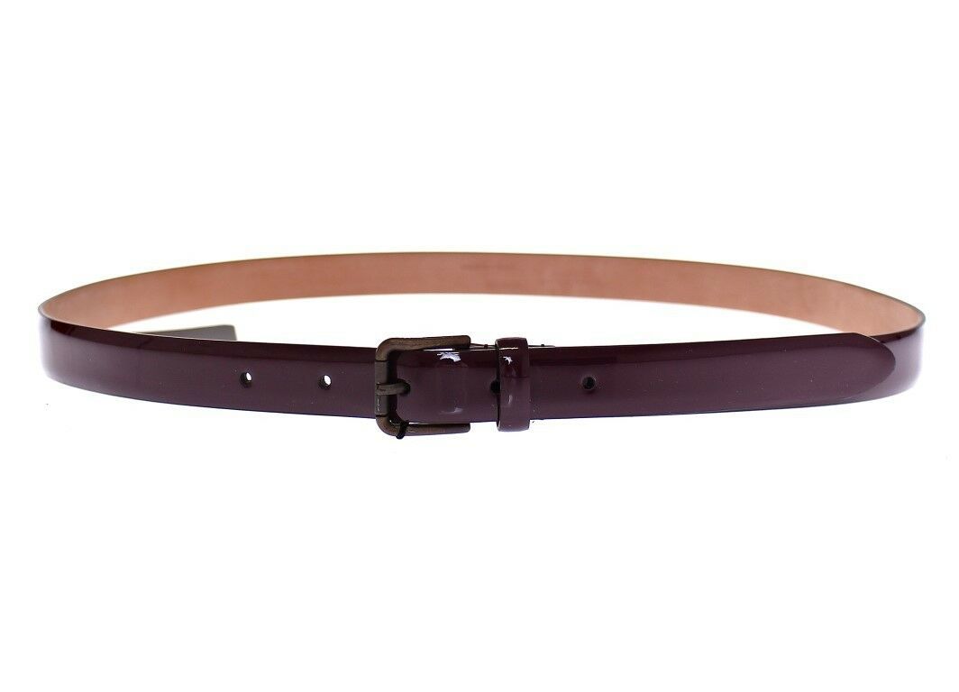 Purple Leather Logo Cintura Gürtel Belt