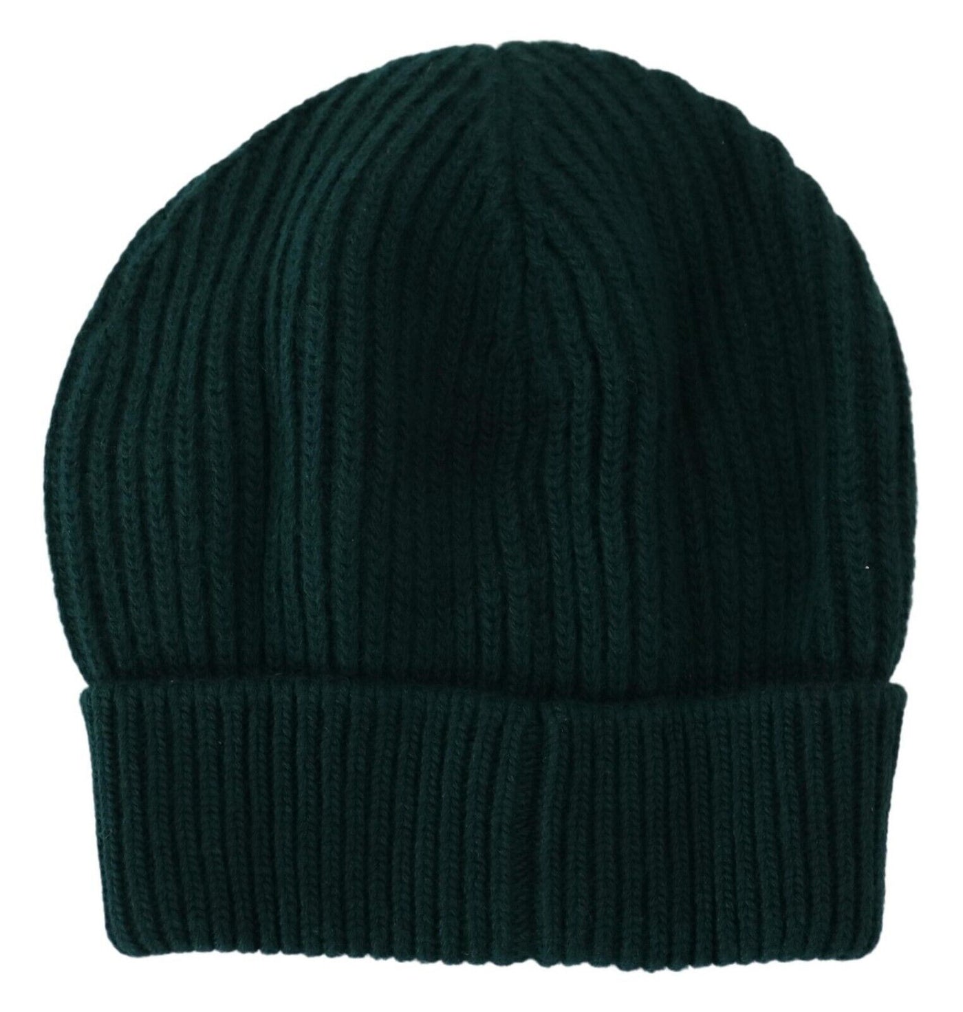 Green Logo Beanie Men Wool Knit One Size Hat