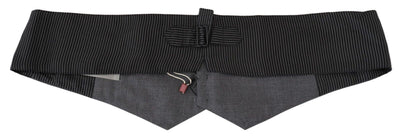 Black Stripes Button Men Waist Cintura Cummerbund