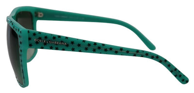 Green Stars Acetate Square Shades Sunglasses