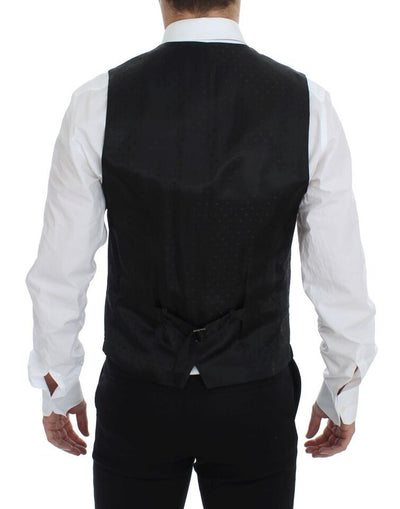 Black Wool Formal Dress Vest Gilet Weste