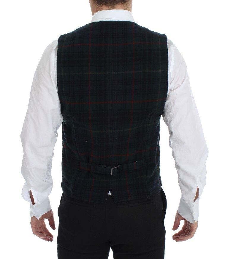 Black Cotton Single Breasted Vest Gilet