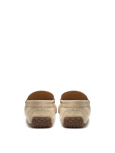 Beige Penny Loafer in Suede