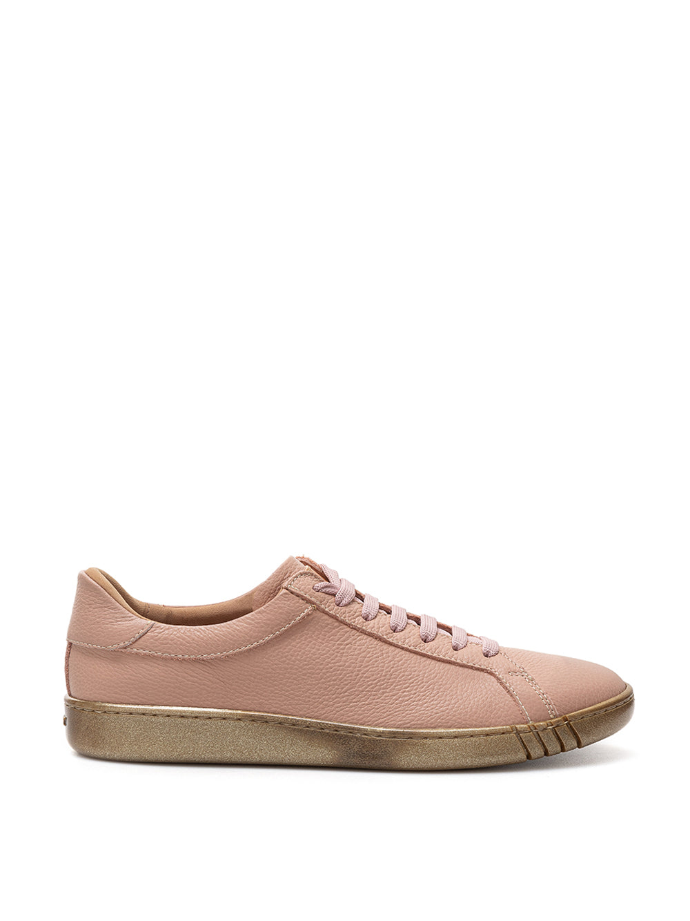 Pink Leather Sneakers